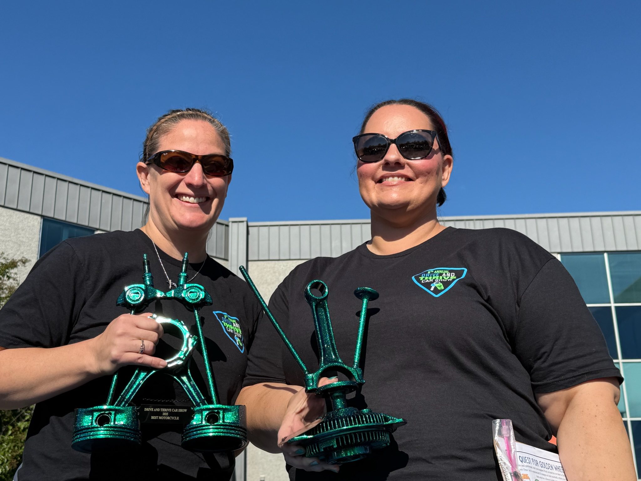 Steph and Danielle at the Drive and Thrive car show